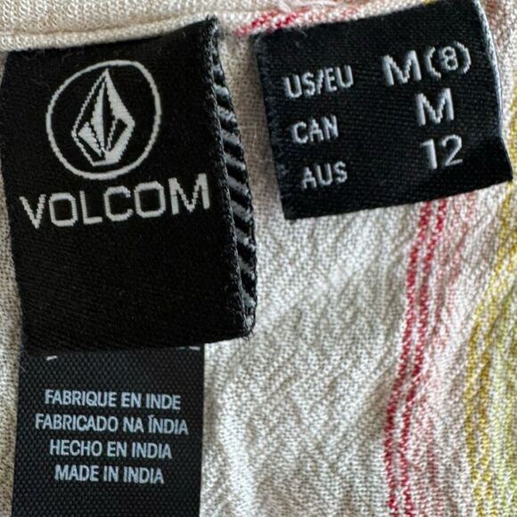 Volcom Women's Multicolor Stripe Cover-Up Shift Dress Size Medium - Picture 7 of 9